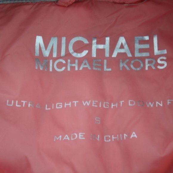 MICHAEL MICHAEL KORS Grey Quilted Down Jacket Size S - Picture 3 of 6